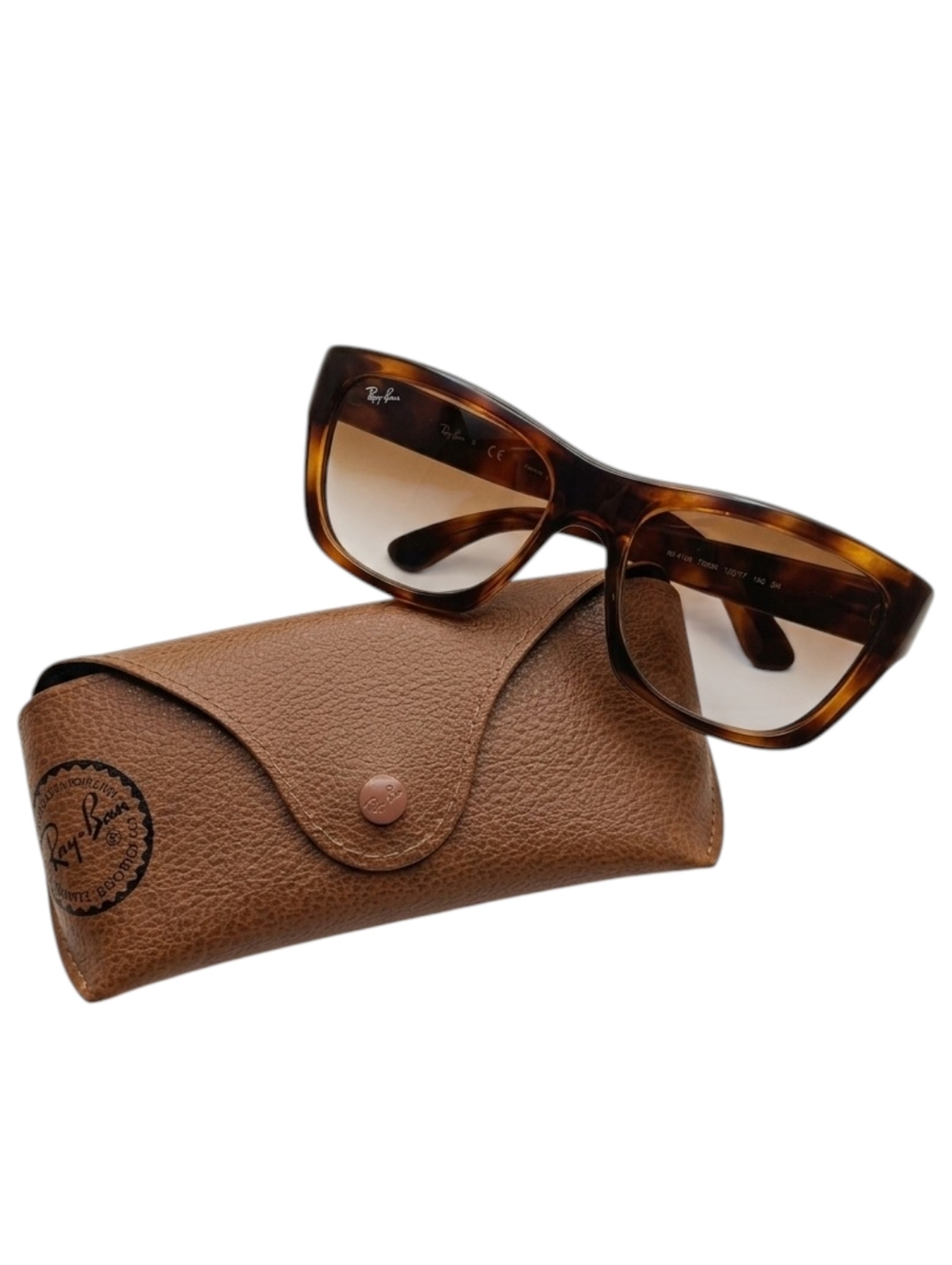 Ray-Ban RB 4194 Tortoise Square Sunglasses 710/85 53mm + Case RB 4194 710/85